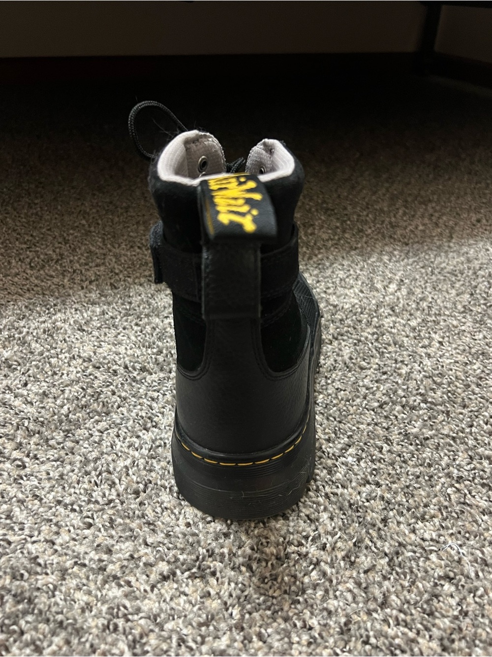 Dr. Martens Women’s Black and Yellow Lace-Up Combat Boots - Picture 6 of 15
